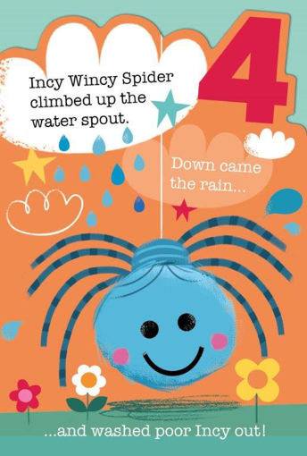 Picture of 4 BIRTHDAY CARD WINCY SPIDER
